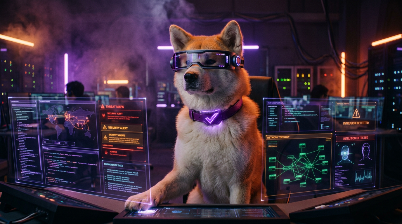 Guardian Check in VR gear monitoring holographic security dashboards