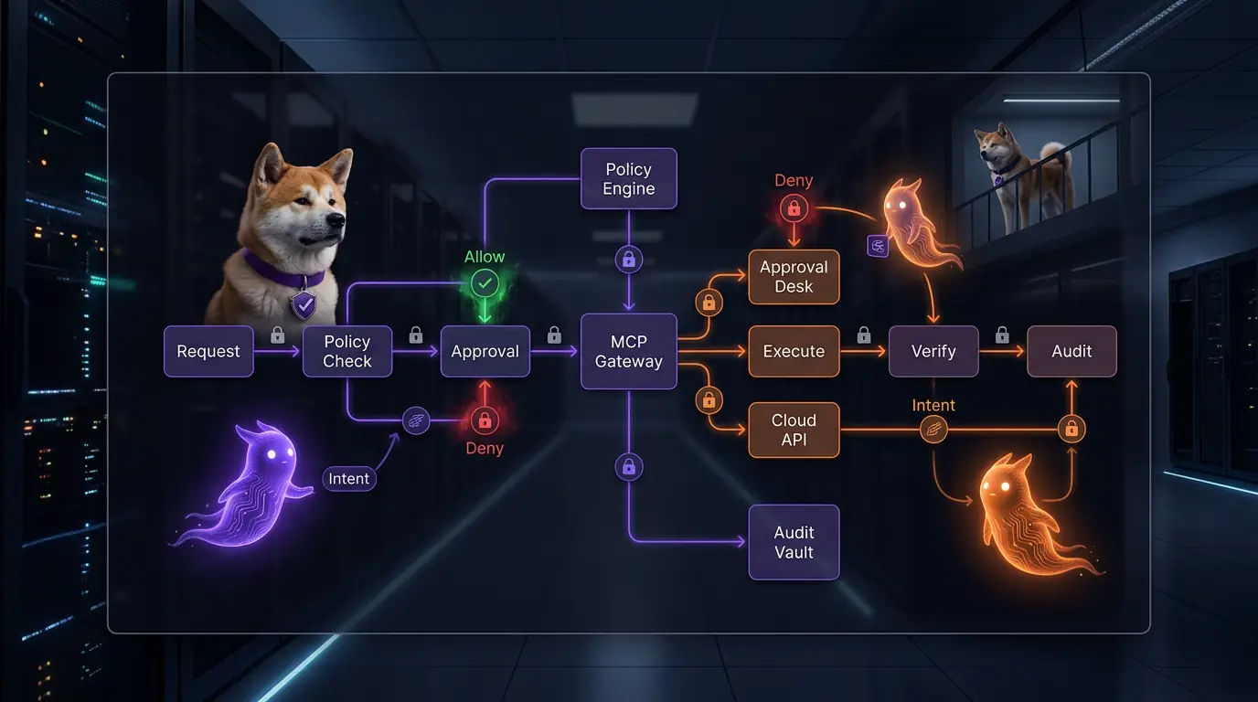 MCP async control lifecycle with policy checks, approvals, and audit evidence
